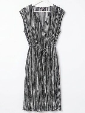 Damada Dress Wrap  Medium Black & White Casual Comfy